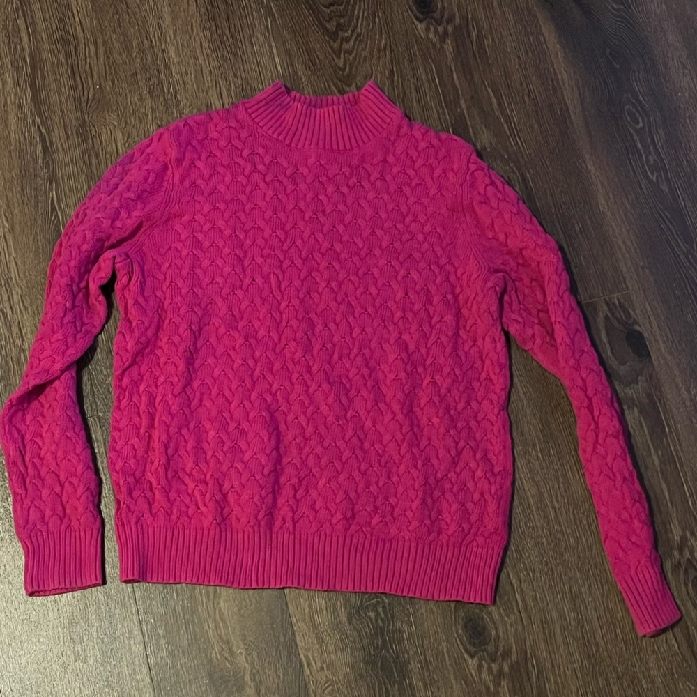Petite large pink sweater